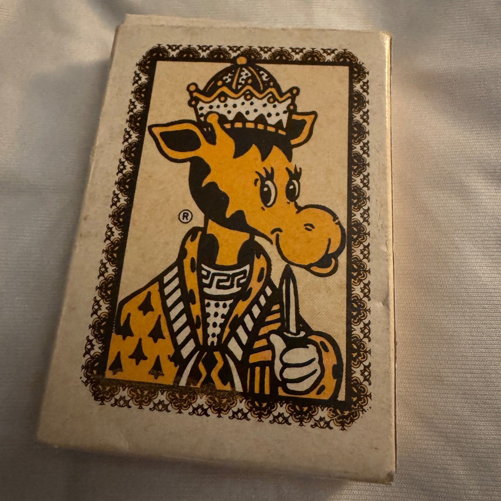 Vintage Toys R Us Geoffrey Giraffe Playing Cards Poker Size sealed NIP